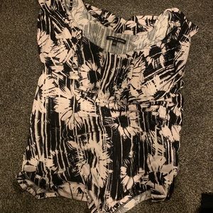 Black and white floral top